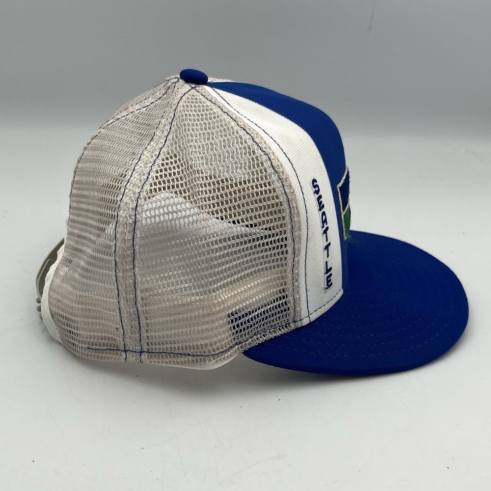 Seattle Seahawks AJD Lucky Stripes NFL Vintage 80s/90s Trucker Snapback Cap Hat - Picture 5 of 8